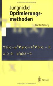 Cover of: Optimierungsmethoden: Eine Einführung (Springer-Lehrbuch)