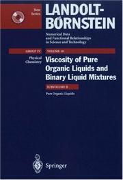 Cover of: Pure Organic Liquids by C. Wohlfarth, B. Wohlfarth