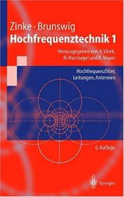 Cover of: Hochfrequenztechnik 1 by Otto Zinke, Heinrich Brunswig