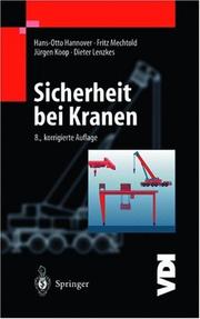 Cover of: Sicherheit bei Kranen (VDI-Buch)