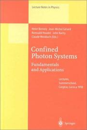 Cover of: Confined Photon Systems: Fundamentals and Applications (Lecture Notes in Physics)