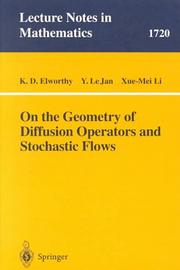 Cover of: On the Geometry of Diffusion Operators and Stochastic Flows