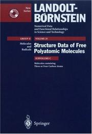 Cover of: Molecules containing Three or Four Carbon Atoms (Landolt-Bornstein)