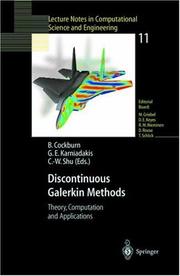 Cover of: Discontinuous Galerkin Methods: Theory, Compuration and Applications