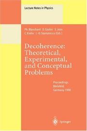 Cover of: Decoherence by 