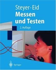 Cover of: Messen und Testen by Rolf Steyer, Michael Eid