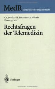 Cover of: Rechtsfragen der Telemedizin (MedR Schriftenreihe Medizinrecht)