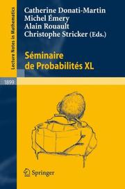 Cover of: Séminaire de Probabilités XL (Lecture Notes in Mathematics / Séminaire de Probabilités)