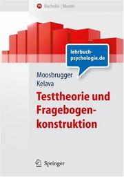 Cover of: Testtheorie und Fragebogenkonstruktion