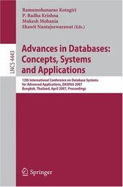 Cover of: Advances in Databases: Concepts, Systems and Applications by 