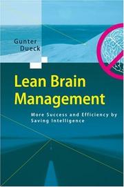 Cover of: Lean Brain Management: More Success and Efficiency by Saving Intelligence