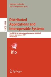 Cover of: Distributed Applications and Interoperable Systems | 