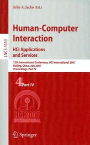 Cover of: Human-Computer Interaction.HCI Applications and Services | Julie A. Jacko