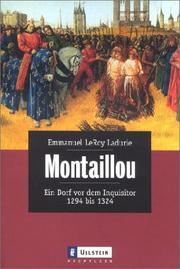 Cover of: Montaillou. Ein Dorf vor dem Inquisitor. by Emmanuel Le Roy Ladurie, Peter Hahlbrock