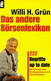 Cover of: Das andere Börsenlexikon. 222 Begriffe up to date.