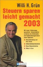 Cover of: Steuern sparen leicht gemacht 2003.