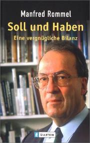 Cover of: Soll und Haben. Eine vergnügliche Bilanz. by Manfred Rommel