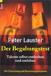 Cover of: Der Begabungstest. Talente selbst entdecken und entfalten.