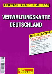 Cover of: Verwaltungskarte Deutschland: Deutschland 1:1 Million