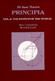 Cover of: Principia: Vol. II: The System of the World