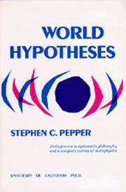Cover of: World Hypotheses by Stephen C. Pepper