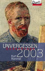 Cover of: Unvergessen - Gedenktage 2003