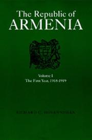 Cover of: The Republic of Armenia, Vol. I by Richard G. Hovannisian