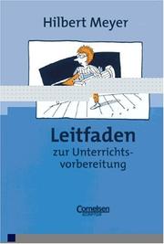 Cover of: Leitfaden zur Unterrichtsvorbereitung.