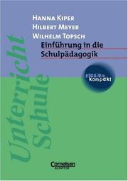 Cover of: Einführung in die Schulpädagogik.