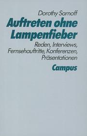 Cover of: Auftreten ohne Lampenfieber.