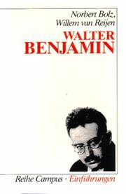 Cover of: Walter Benjamin (Reihe Campus)