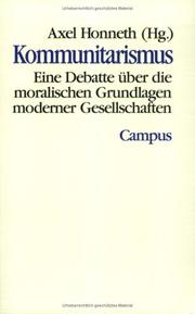 Cover of: Kommunitarismus.