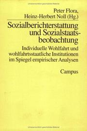 Cover of: Sozialberichterstattung und Sozialstaatbeobachtung.