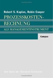 Cover of: Prozesskostenrechnung als Managementinstrument.