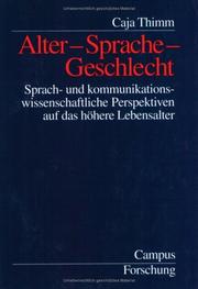 Cover of: Alter, Sprache, Geschlecht.