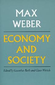 Cover of: Economy and society by Max Weber