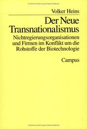 Cover of: Der Neue Transnationalismus. by Volker Heins