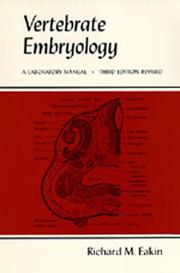 Cover of: Vertebrate embryology by Richard Marshall Eakin