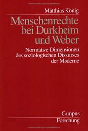 Cover of: Menschenrechte bei Durkheim und Weber.