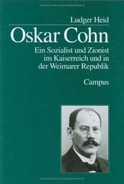 Cover of: Oscar Cohn.