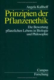 Cover of: Prinzipien der Pflanzenethik.