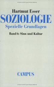 Cover of: Soziologie. Spezielle Grundlagen 6. Sinn und Kultur.