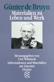 Cover of: Günter de Bruyn. by Günter de Bruyn, Uwe. Wittstock