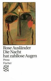 Cover of: Die Nacht hat zahllose Augen. by Rose Ausländer