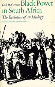 Cover of: Black Power in South Africa: The Evolution of an Ideology (Perspectives on Southern Africa)