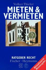 Cover of: Mieten und Vermieten.