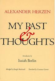 Cover of: My Past and Thoughts: The Memoirs of Alexander Hertzen