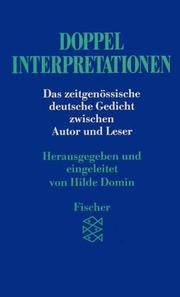 Cover of: Doppelinterpretationen. by Hilde Domin
