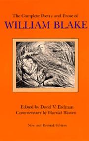 Cover of: The complete poetry and prose of William Blake by William Blake, William Blake