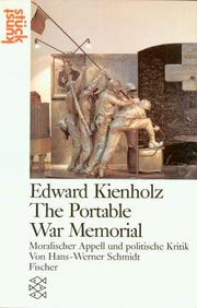 Cover of: Edward Kienholz. The Portable War Memorial. Moralischer Appell und politische Kritik. ( kunststück).